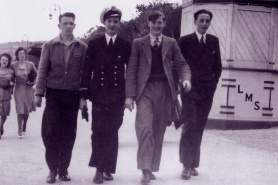 L-R Dave Blackman, Don  , Don Goode, Not Known - 1947